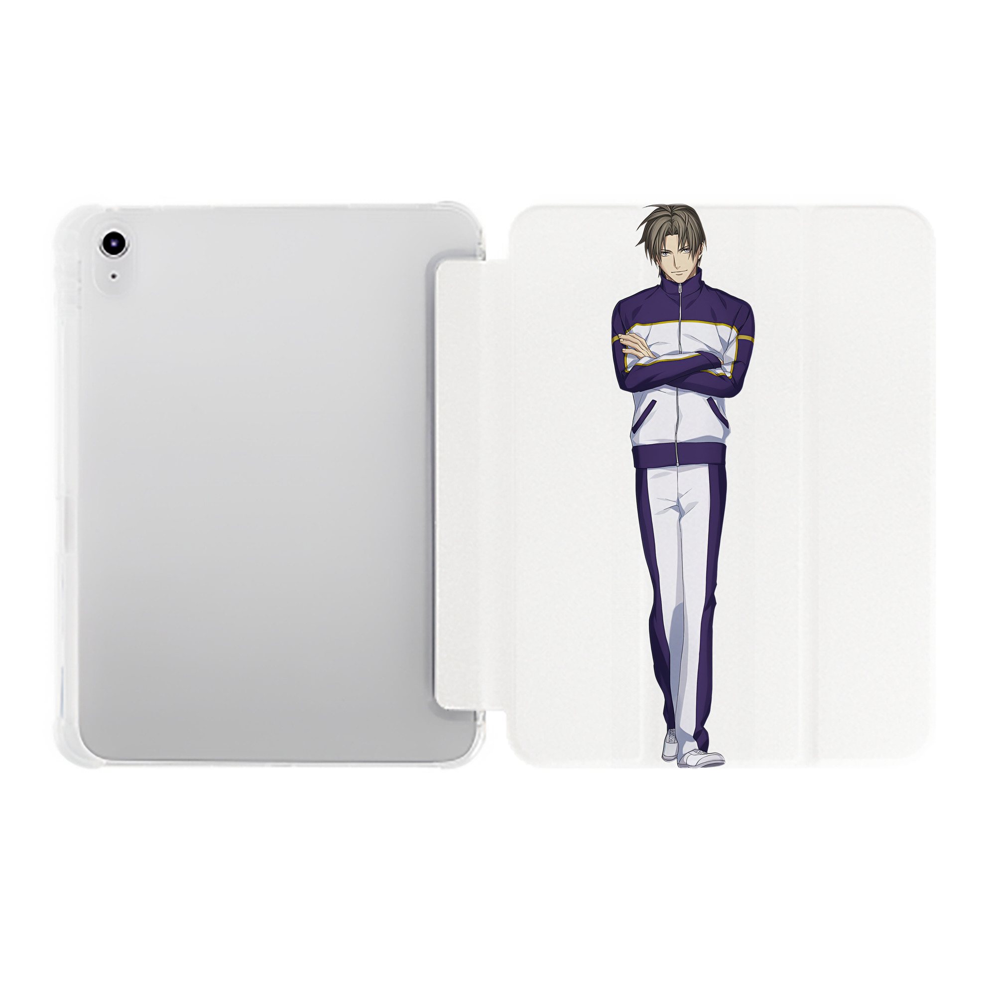 （画像用） 刀剣乱舞 Touken Ranbu IPad ケース ペン収納付き 三つ折りスタンド PUレザー×シリコン 対応機種9.5/10.5/10.9インチ
